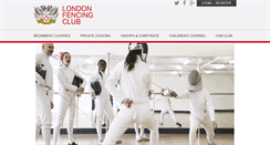 Desktop Screenshot of londonfencingclub.co.uk