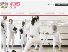 Tablet Screenshot of londonfencingclub.co.uk